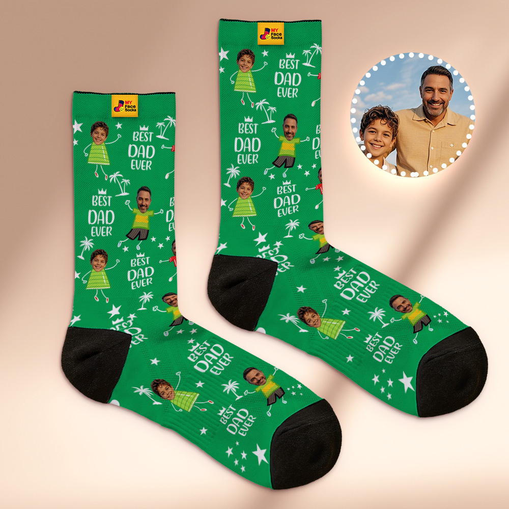 Custom Face Socks Personalized Photo Socks for Dad Fathers Day Gift - MyFaceSocksUK