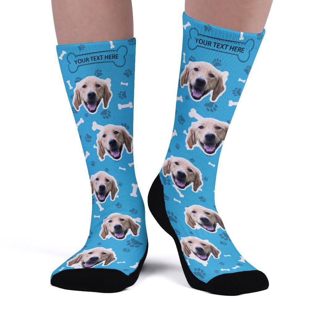 Custom Dog Socks With Your Text - MyPhotoSocks