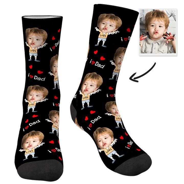 Custom Face Socks To The Dearest Dad-MyFaceSocksUK