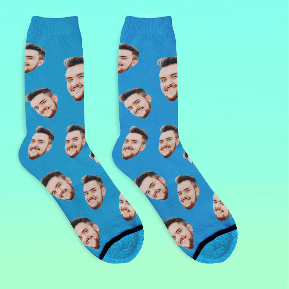 Custom 3D Digital Printed Face Socks Add Pictures and Name - Your Face