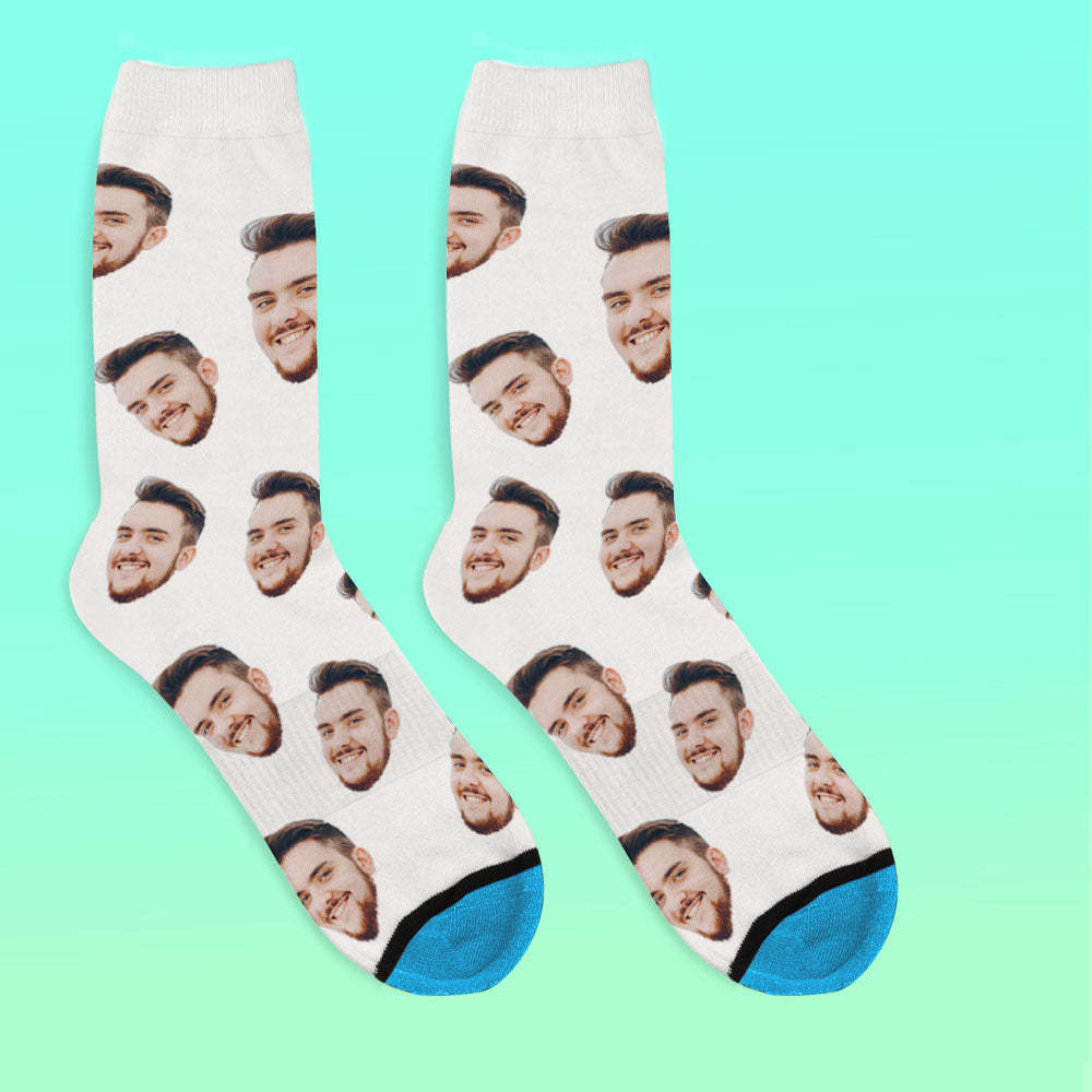 Custom 3D Digital Printed Face Socks Add Pictures and Name - Your Face