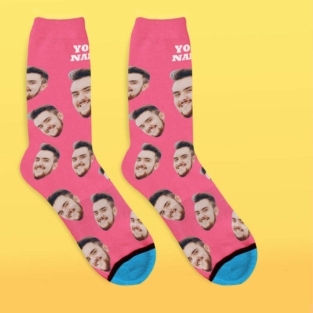 Custom 3D Digital Printed Face Socks Add Pictures and Name - Your Face