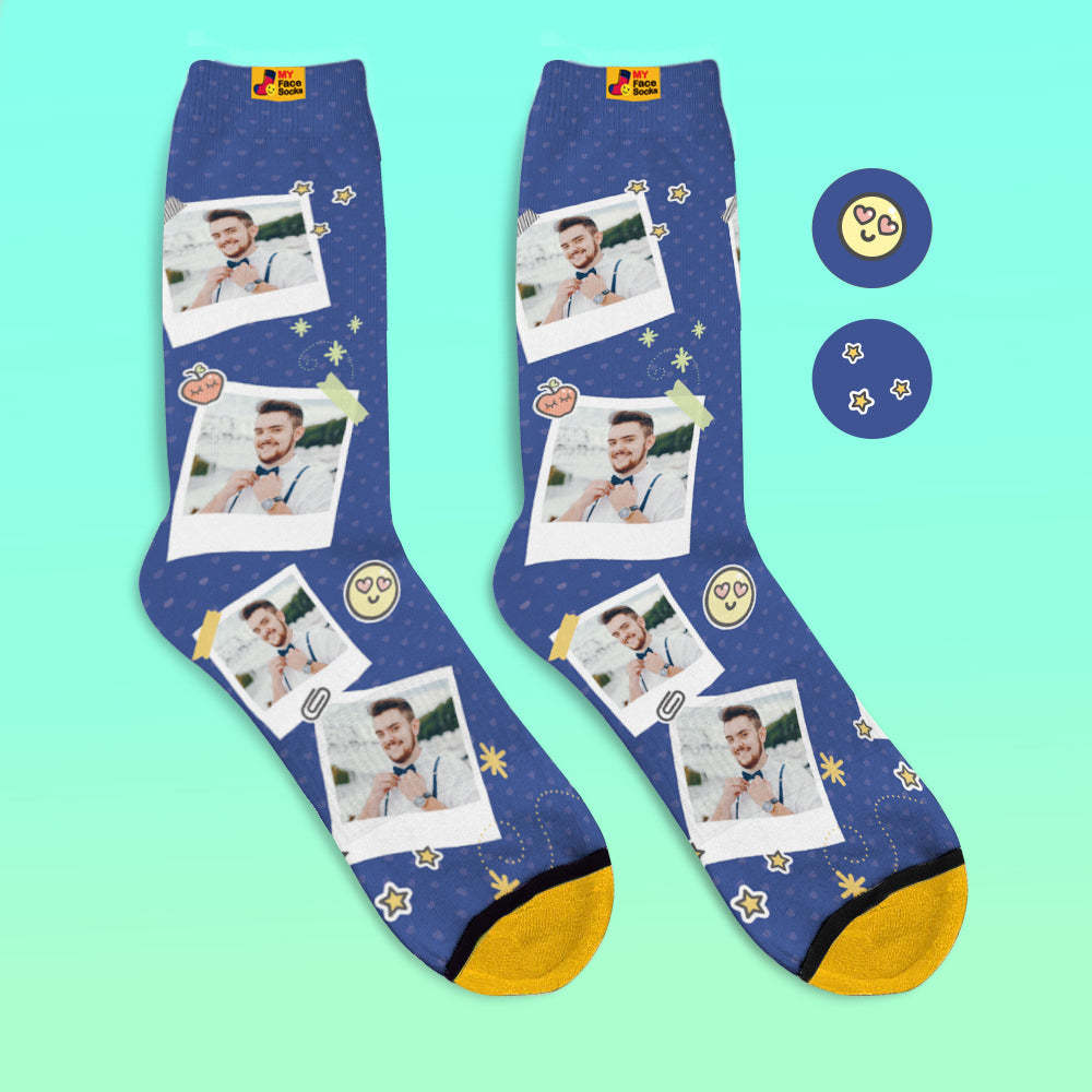 Custom 3D Digital Printed Socks My Face Socks Add Pictures and Name - Superhero