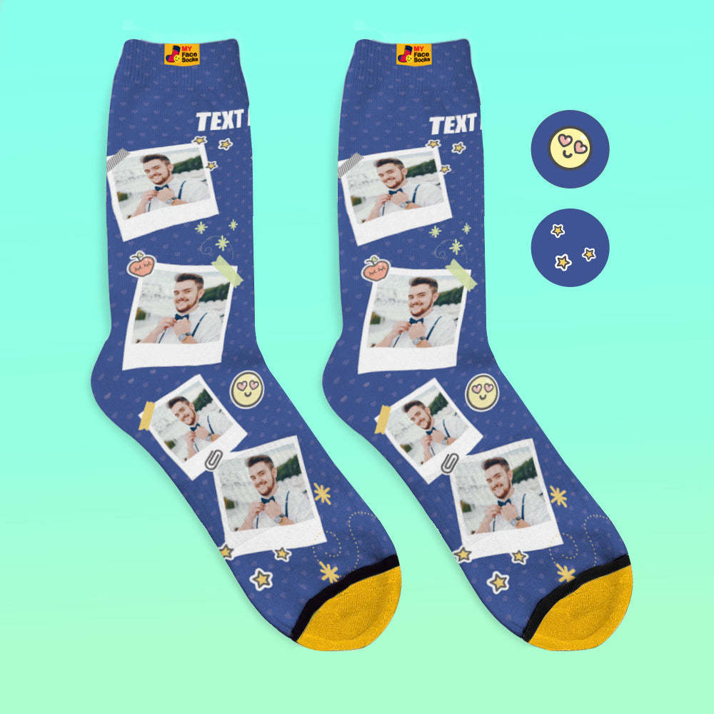 Custom 3D Digital Printed Socks My Face Socks Add Pictures and Name - Superhero