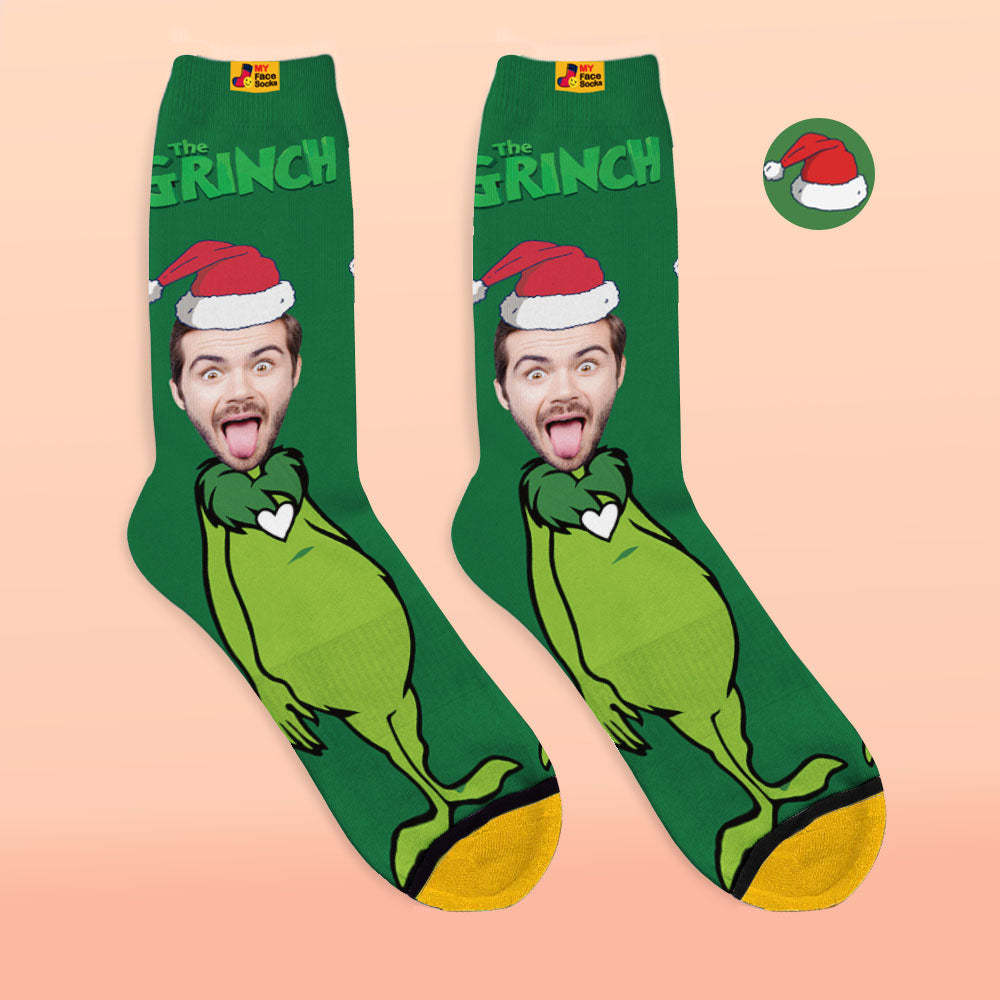 Custom 3D Digital Printed Socks My Face Socks Add Pictures and Name - Superhero