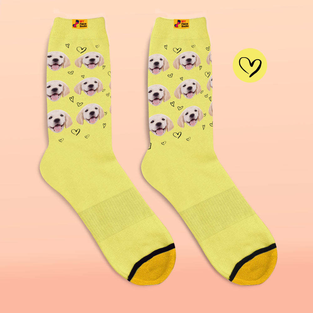 Custom 3D Digital Printed Socks Personalized Photo Socks Love Pet Socks - MyFaceSocksUK