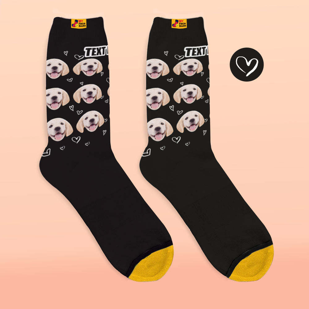 Custom 3D Digital Printed Socks Personalized Photo Socks Love Pet Socks - MyFaceSocksUK