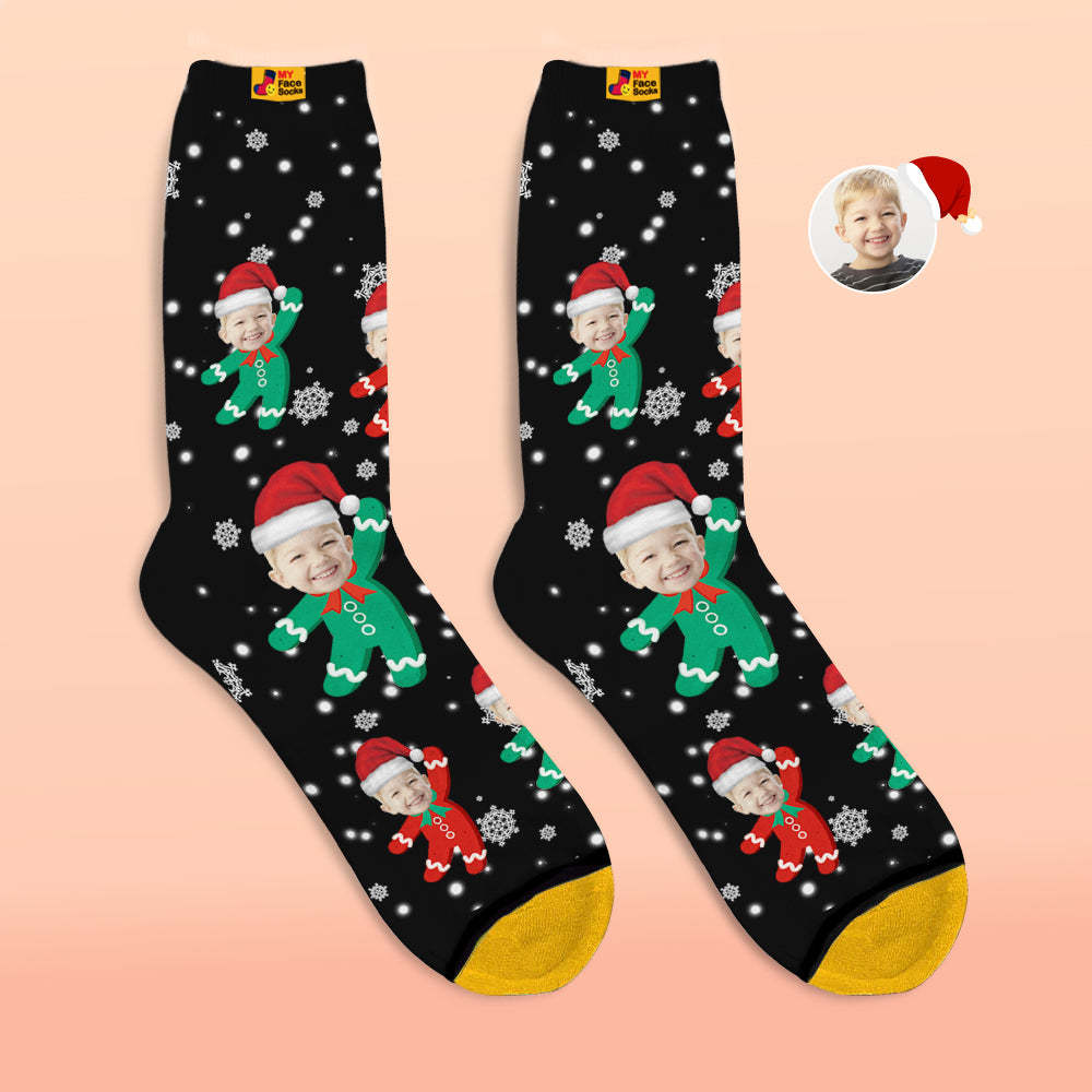Custom 3D Digital Printed Socks Add Pictures and Name Kids Christmas Gift - MyFaceSocksUK