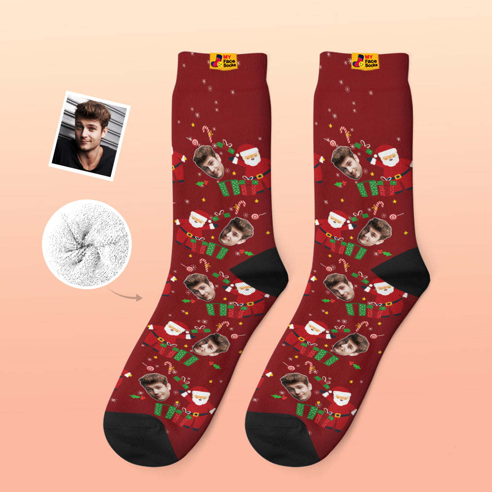 Custom Thick Socks Photo 3D Digital Printed Socks Autumn Winter Warm Socks Christmas Surprise Gift - MyFaceSocksUK