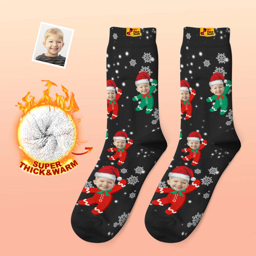 Custom Thick Socks Photo 3D Digital Printed Socks Autumn Winter Warm Socks Kids Christmas Gift - MyFaceSocksUK