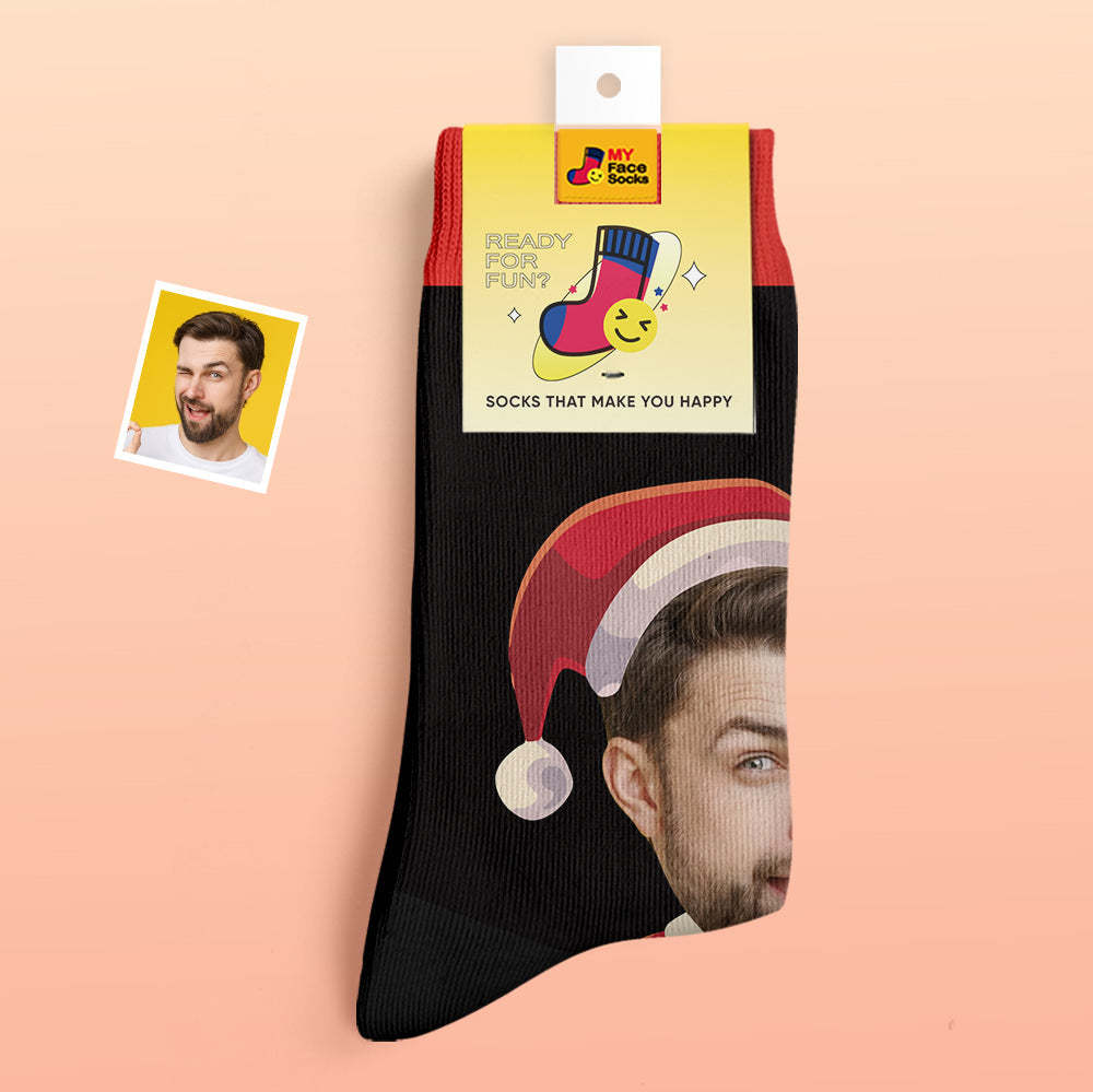 Custom Thick Socks Photo 3D Digital Printed Socks Autumn Winter Warm Socks Happy Face Socks Christmas Gift - MyFaceSocksUK