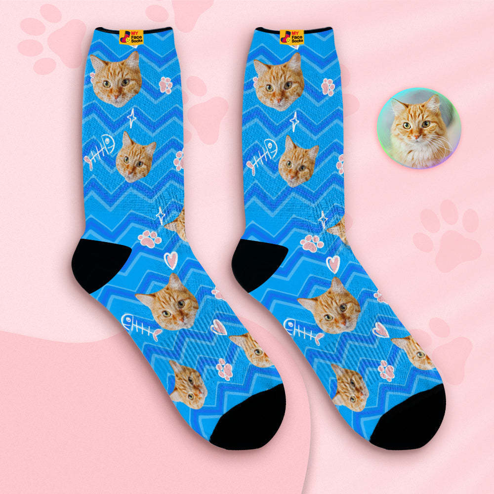 Custom Breathable Face Socks Personalised Soft Socks Gifts Cute Pet Face - MyFaceSocksUK