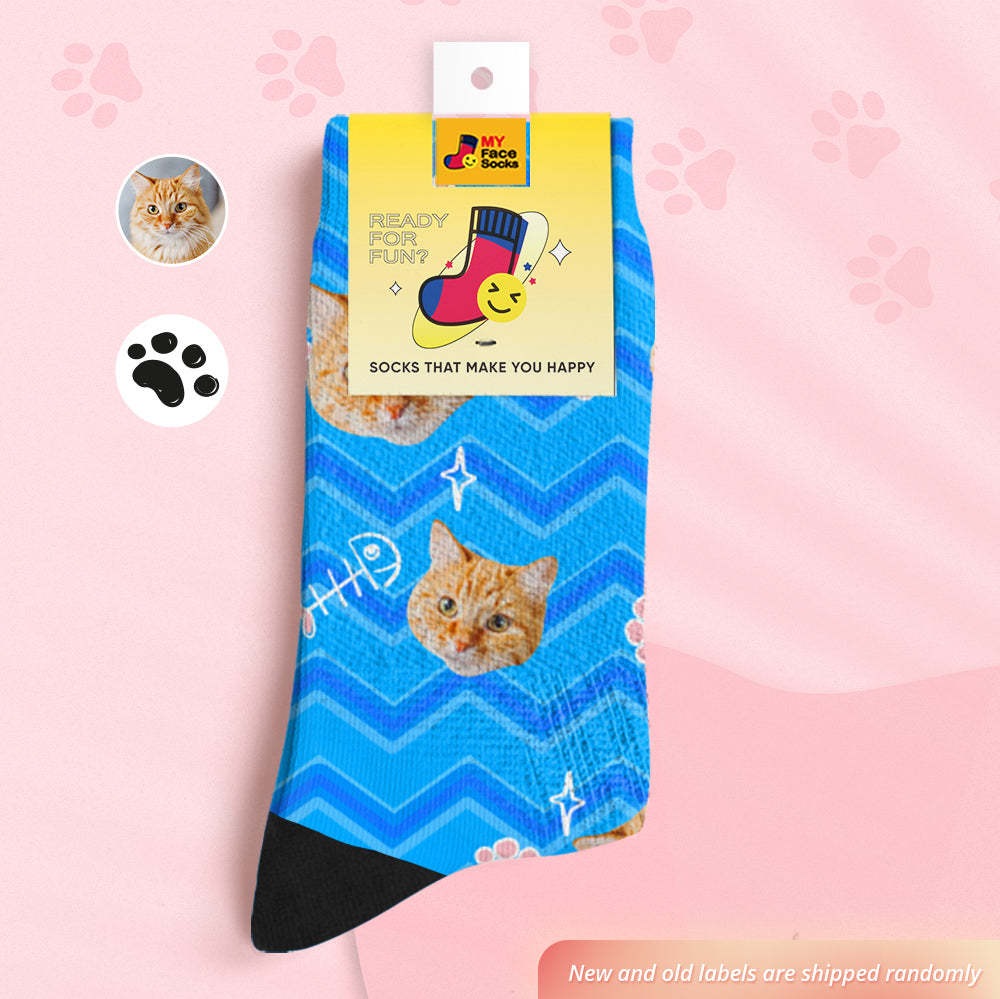 Custom Breathable Face Socks Personalised Soft Socks Gifts Cute Pet Face - MyFaceSocksUK