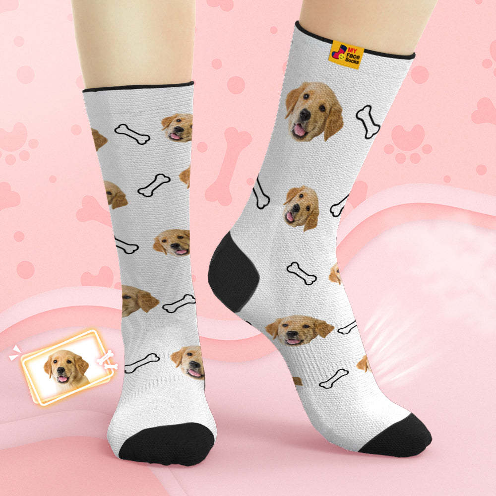 Custom Breathable Face Socks Personalised Soft Socks Gifts Mosaic Pet Face - MyFaceSocksUK