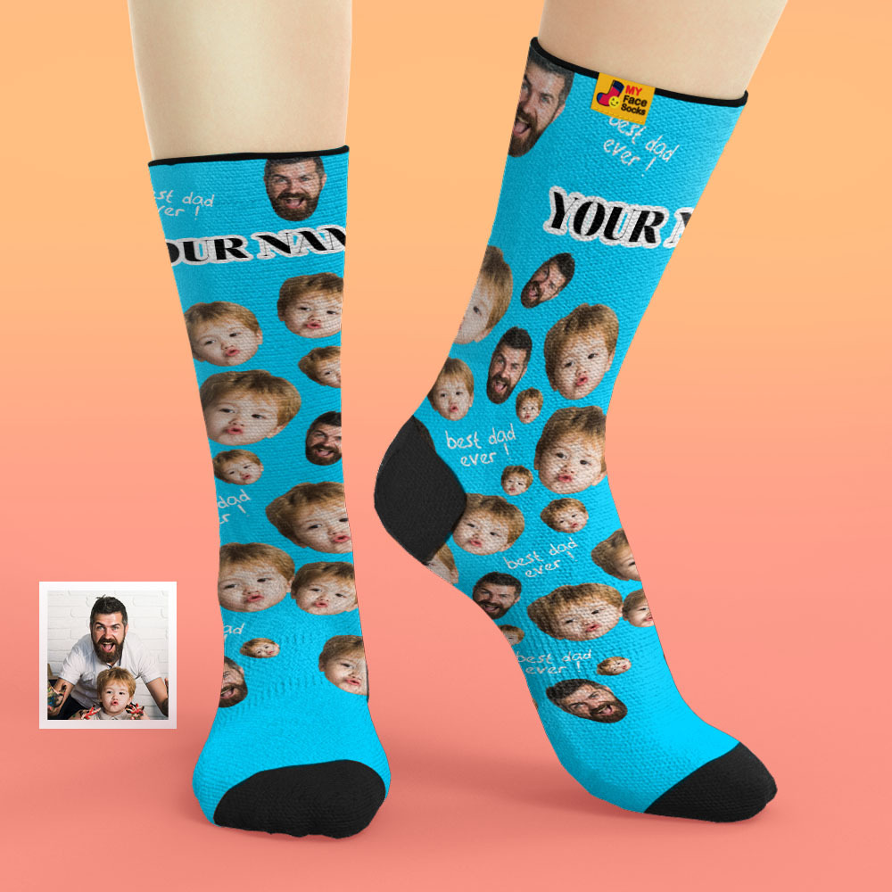 Custom Face Socks To The Best Dad-MyFaceSocksUK