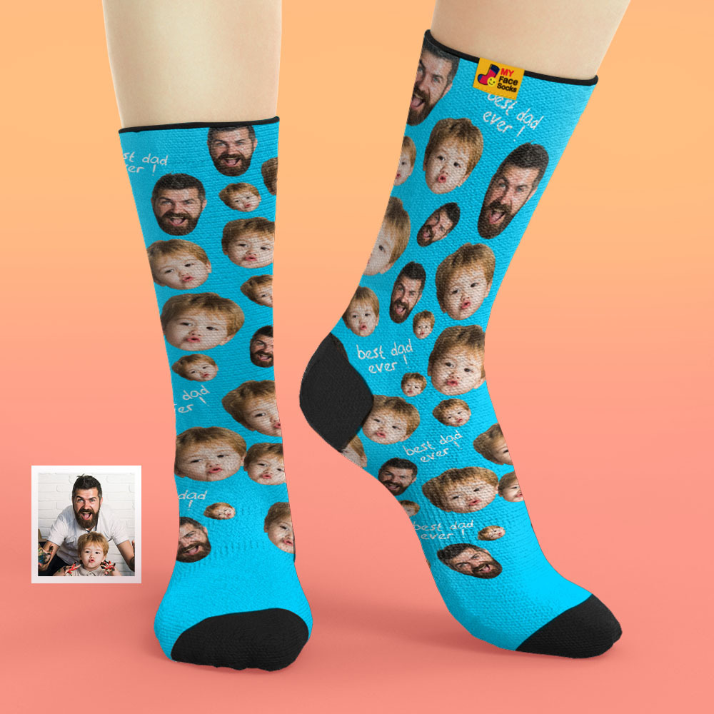 Custom Face Socks To The Best Dad-MyFaceSocksUK