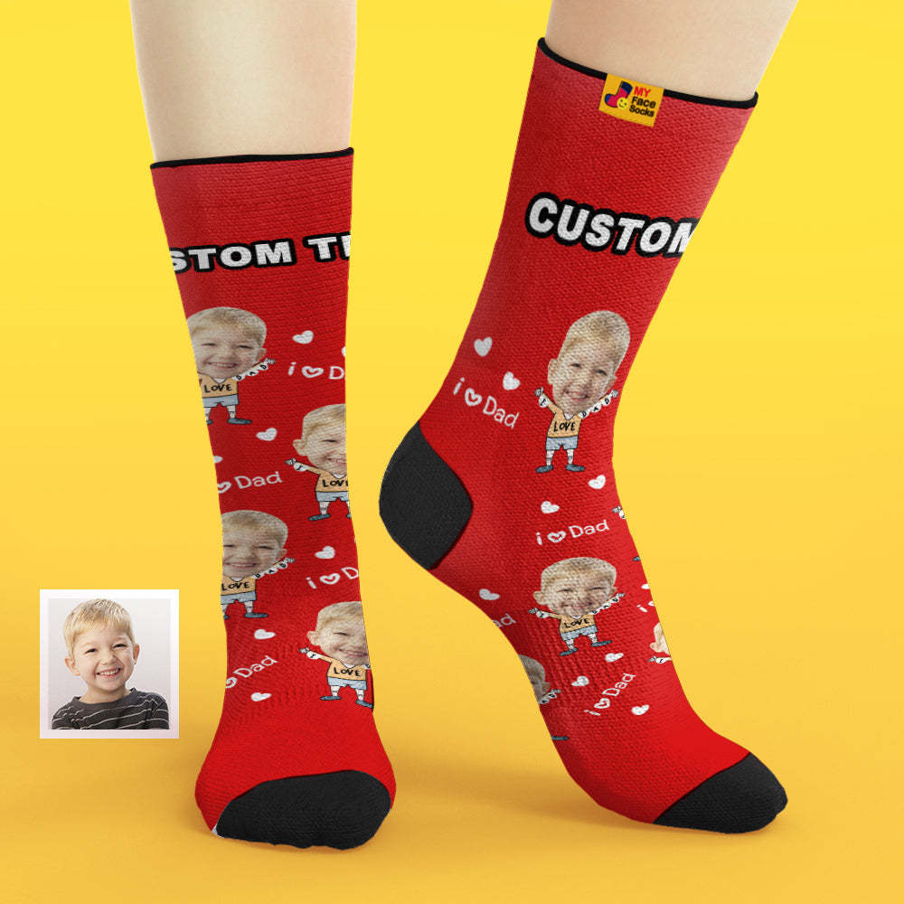 Custom Face Socks To The Dearest Dad-MyFaceSocksUK