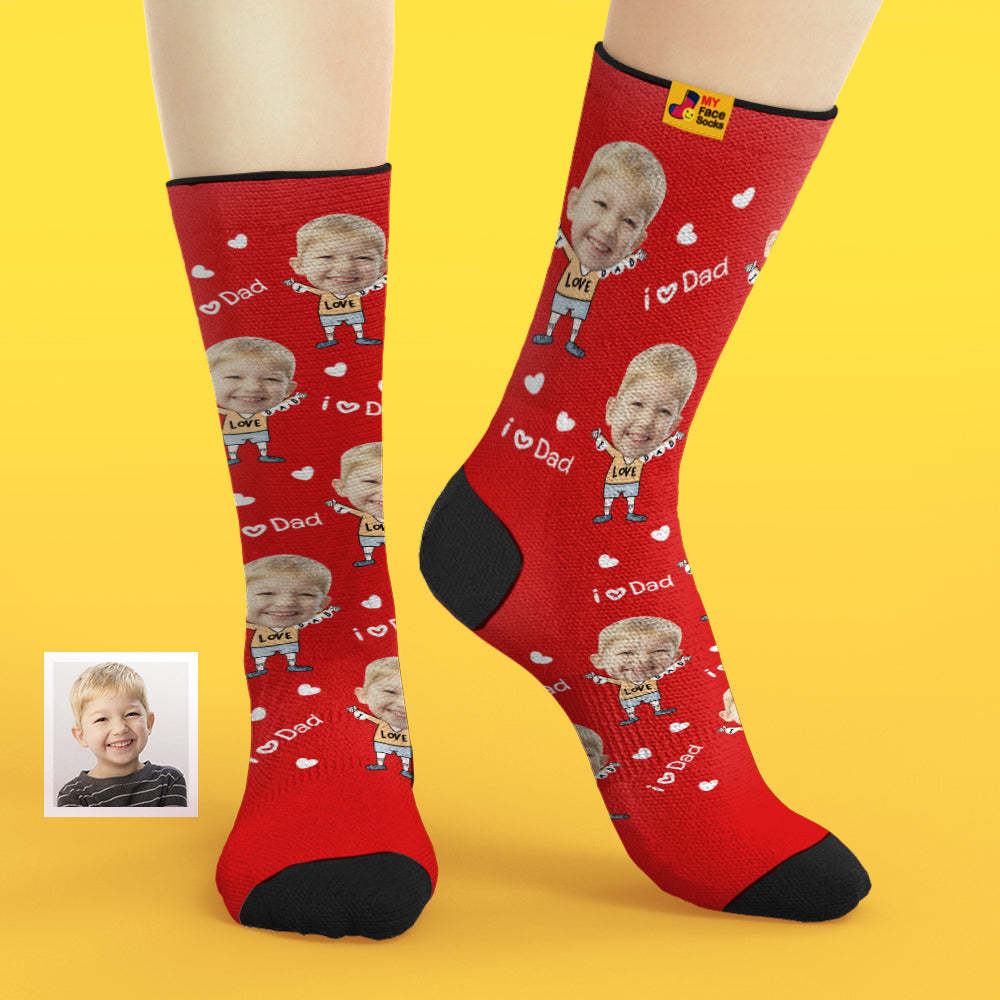 Custom Face Socks To The Dearest Dad-MyFaceSocksUK