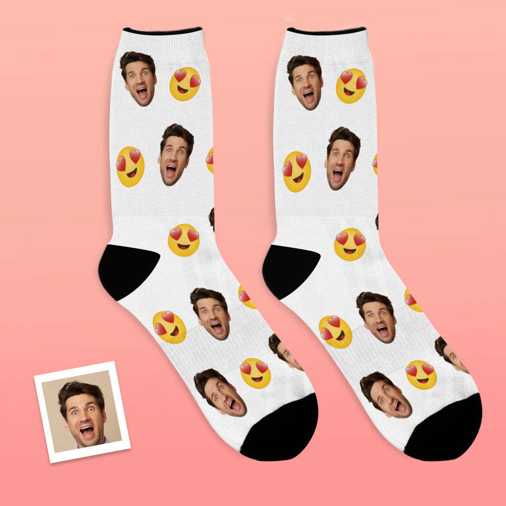Custom Face Socks Breathable Photo Socks Funny Emoticons Socks - MyFaceSocksUK