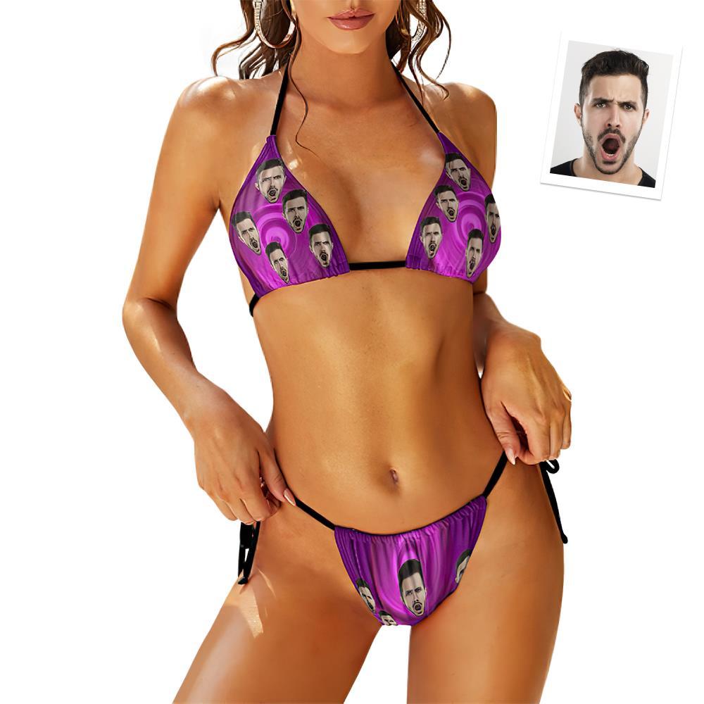 Custom Face Swimming Suit Sexy Strappy Bikini Whirlpool - MyFaceSocksUK