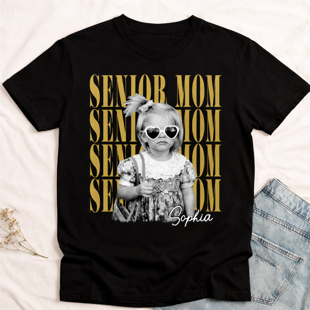 Custom Vintage Photo And Year Senior - Personalized Shirt Mothers Day Gift Cool Shirt - MyFaceSocksUK
