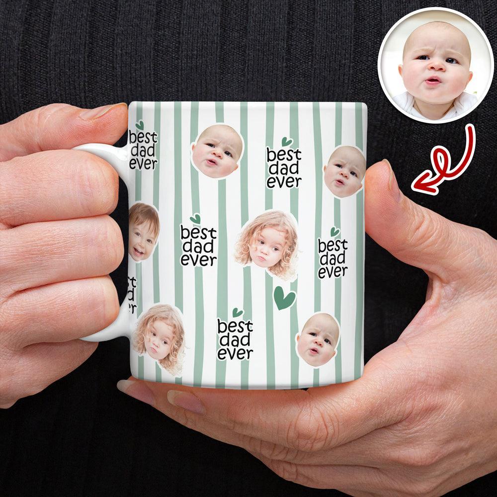 Custom Baby Face Best Dad, Mom Ever Print Full Mug - Personalized Gift for Parents - MyFaceSocksUK