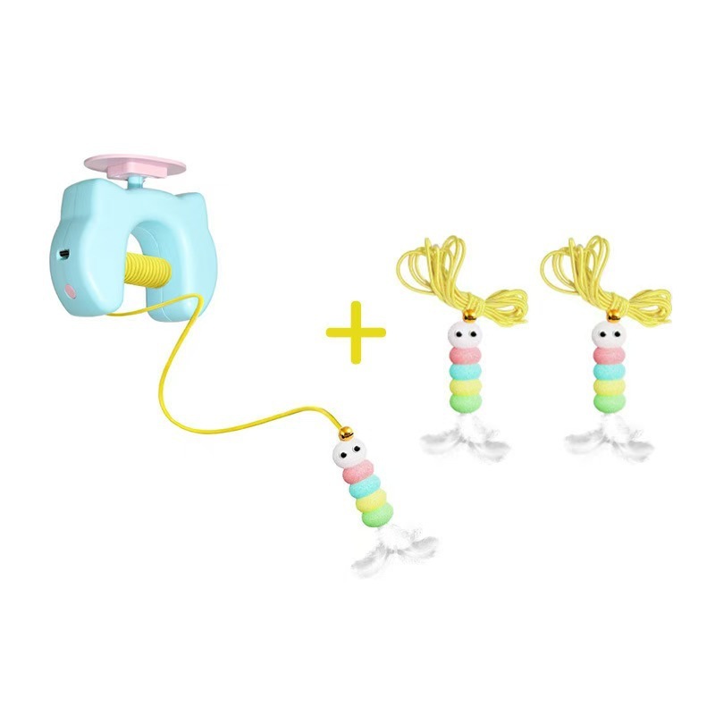 Cat Yo-Yo Cat Toy Funny Cat Stick Caterpillar Automatic Electric Smart Hanging Door Self-Happiness and Boredom Relief Artifact for Pets - MyFaceSocksUK