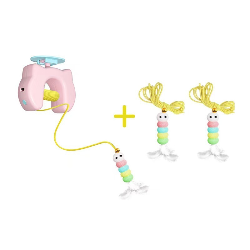 Cat Yo-Yo Cat Toy Funny Cat Stick Caterpillar Automatic Electric Smart Hanging Door Self-Happiness and Boredom Relief Artifact for Pets - MyFaceSocksUK