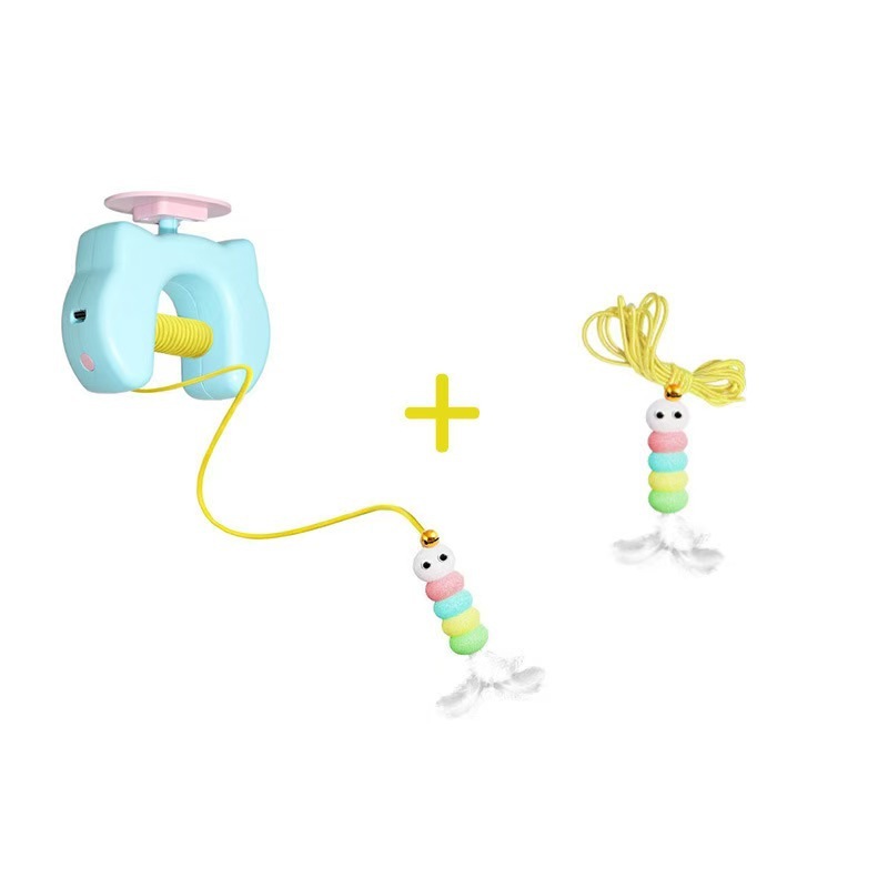 Cat Yo-Yo Cat Toy Funny Cat Stick Caterpillar Automatic Electric Smart Hanging Door Self-Happiness and Boredom Relief Artifact for Pets - MyFaceSocksUK