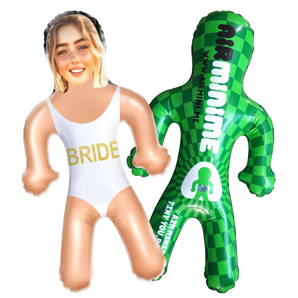 Personalized Bride Swimming Blow Up Dolls Funny Bridal Bachelorette Gifts for Her - MyFaceSocksUK