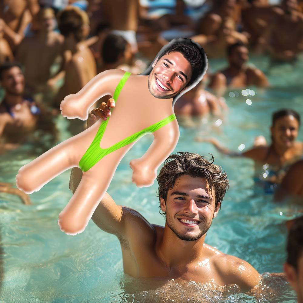 Personalized Mankini Blow Up Dolls Funny Inflatable Doll for Bachelorette Pool Party Gift - MyFaceSocksUK