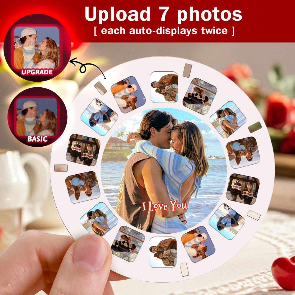 Christmas Gift Christmas Gift Custom 3D Viewfinder and Reel-Personalized Gifts Text and Photo Viewer with Your Own Photos - MyFaceSocksUK
