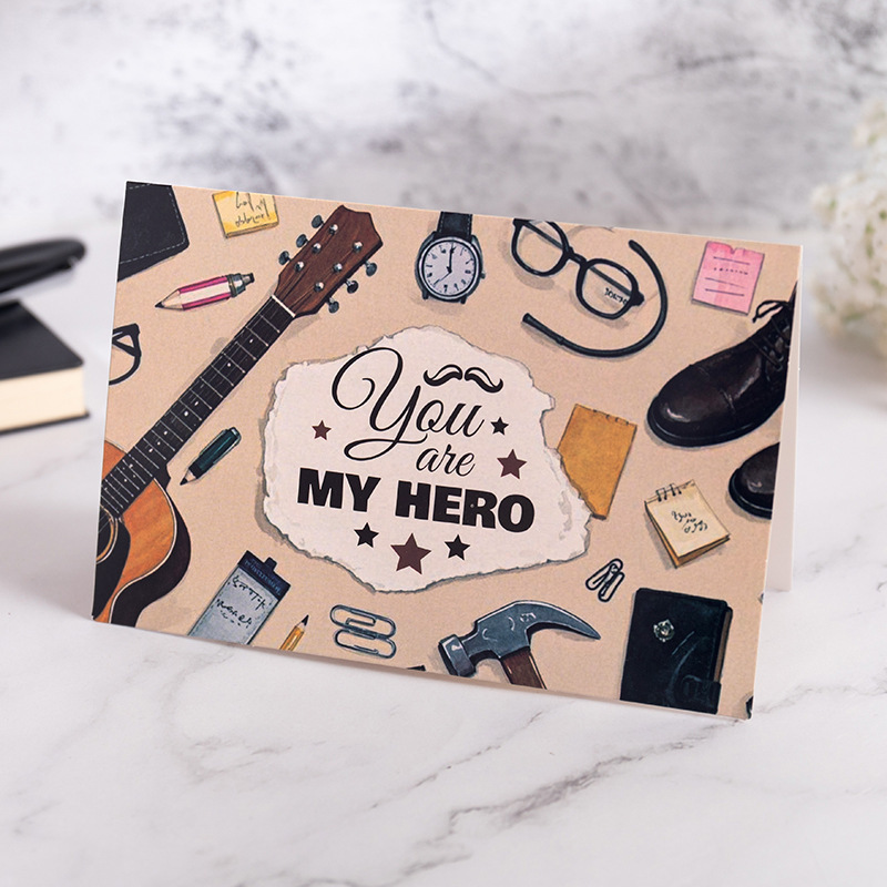 Father's Day Hero Medal Dad Greeting Card Father's Day Greeting Card - MyFaceSocksUK