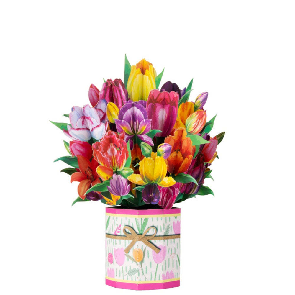 Flower Bouquet Card 3D Greeting Card Mother's Day Gifts for Mum - MyFaceSocksUK