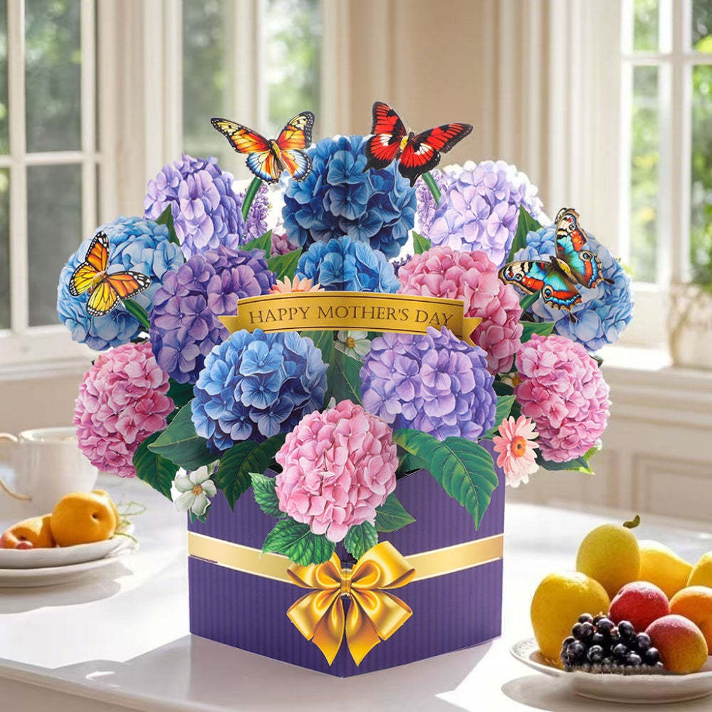 3D Greeting Card Flower Bouquet Card Mother's Day Gift for Mum - MyFaceSocksUK