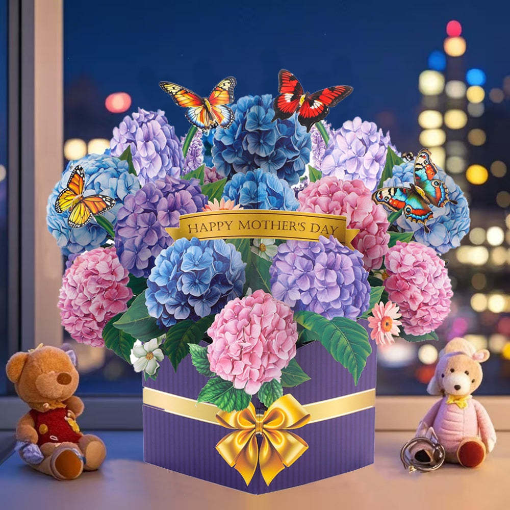 3D Greeting Card Flower Bouquet Card Mother's Day Gift for Mum - MyFaceSocksUK