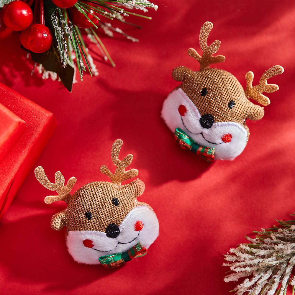 Christmas Socks Brooches Pins Scarf Charm Jewelry New Year Gifts Bow Tie Elk 2Pcs/set - MyFaceSocksUK