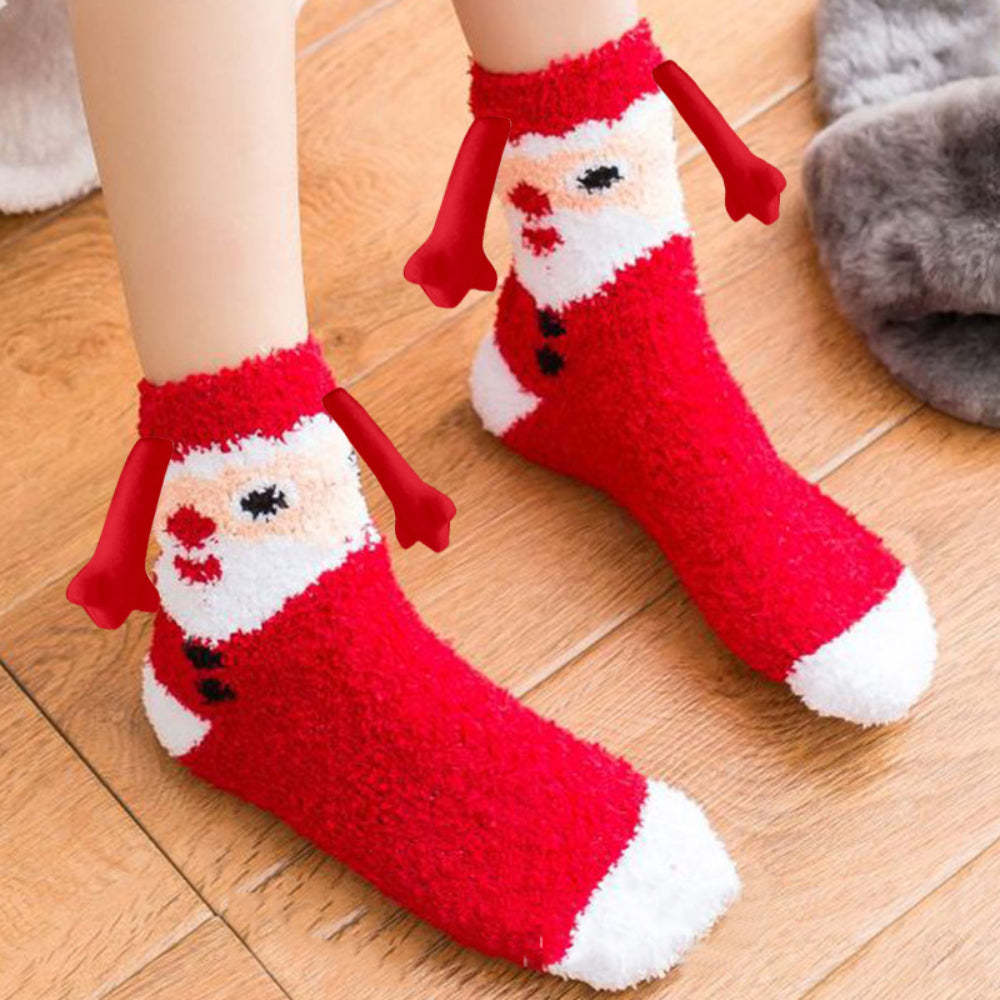 Christmas Holding Hands Socks Magnetic Hand in Hand Socks Unique Christmas Gifts - MyFaceSocksUK