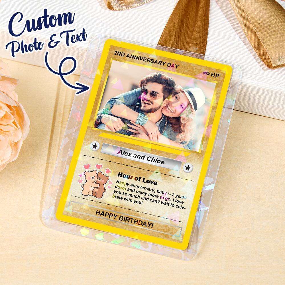 Custom Photo Text Birthday Cards Personalized Card For Kid Birthday Gift Boyfriend Gift Birthday Keepsake Happy Birthday Poke Card