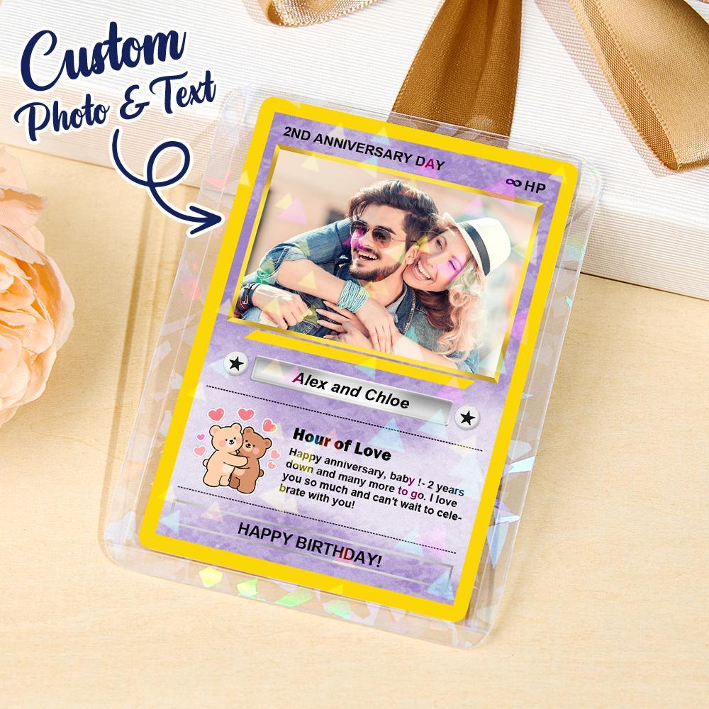 Custom Photo Text Birthday Cards Personalized Card For Kid Birthday Gift Boyfriend Gift Birthday Keepsake Happy Birthday Poke Card