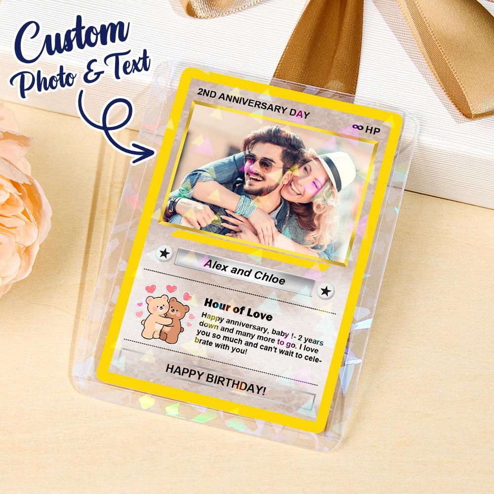 Custom Photo Text Birthday Cards Personalized Card For Kid Birthday Gift Boyfriend Gift Birthday Keepsake Happy Birthday Poke Card