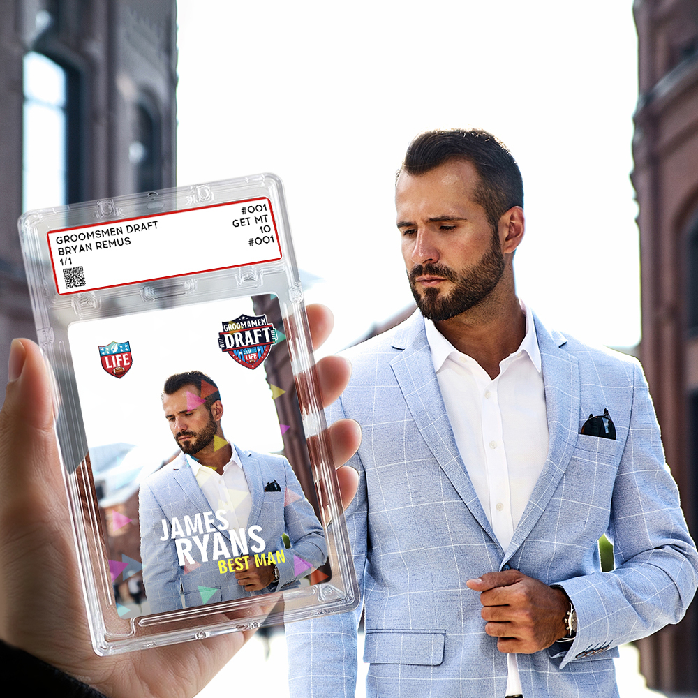 Custom Card Groomsmen Style Card Custom Text and Photo Poke Card Gift For Men Couple