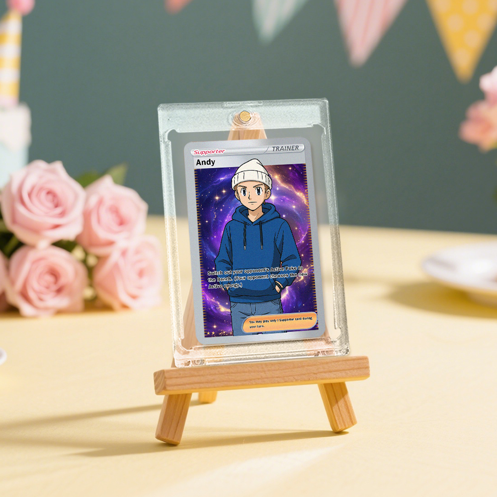 Custom Anime Game Card Personalized Collectible Card with Your Photo & Name| Unique Gift for Fans & Couples Christmas Gifts - MyFaceSocksUK