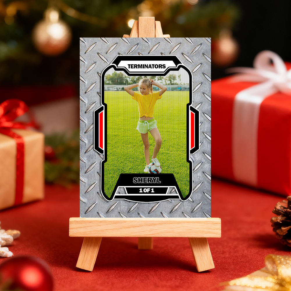 Personalized Lenticular Card Christmas Photo Anime Style Christmas Gift Holiday Greeting Card - MyFaceSocksUK