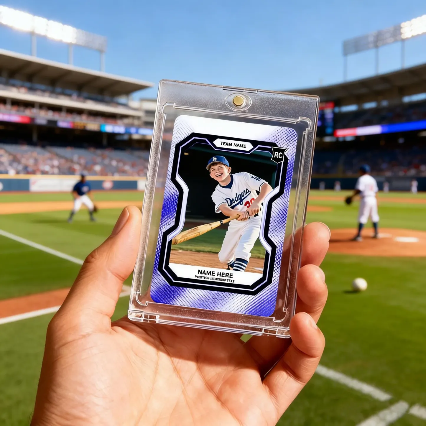 Custom Poke Card Sport Portrait from Photo Personalized Sports-Themed Trainer Card with Custom Name & Stats Unique Gift for Athletes & Fans