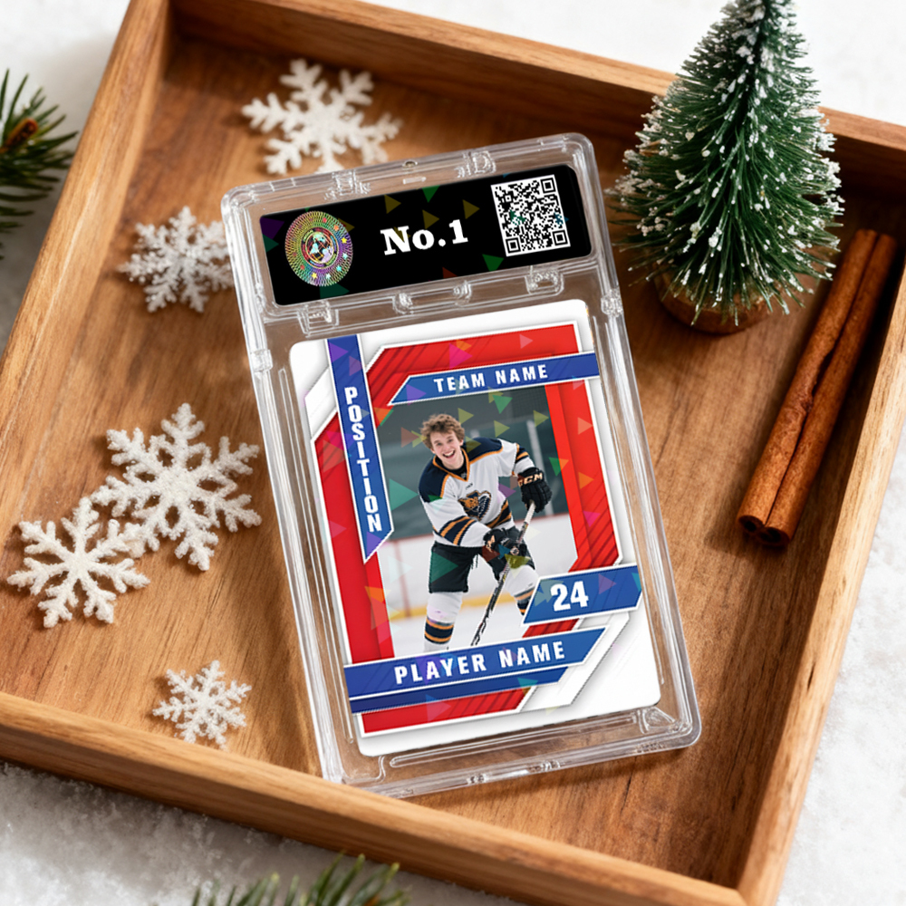 Custom Sports Card for Kids  Personalized Portrait Card with Team Name Great Athlete Gift Idea Christmas Gift - MyFaceSocksUK