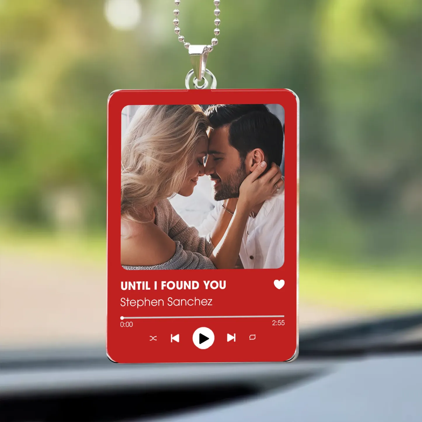 Personalized Photo Rear View Mirror Accessory Favorite Song Title - MyFaceSocksUK