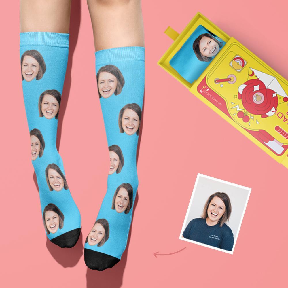 Custom Face Socks With Your Text - MyFaceSocksUK