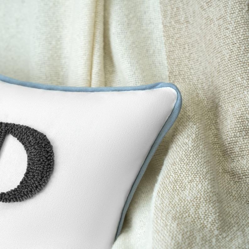 Home Decor Punch Needle Embroidered Custom Pillow Case, Personalized Gift, Graduation Gift, Dorm Room Decor, Kids Room Decor - MyFaceSocksUK
