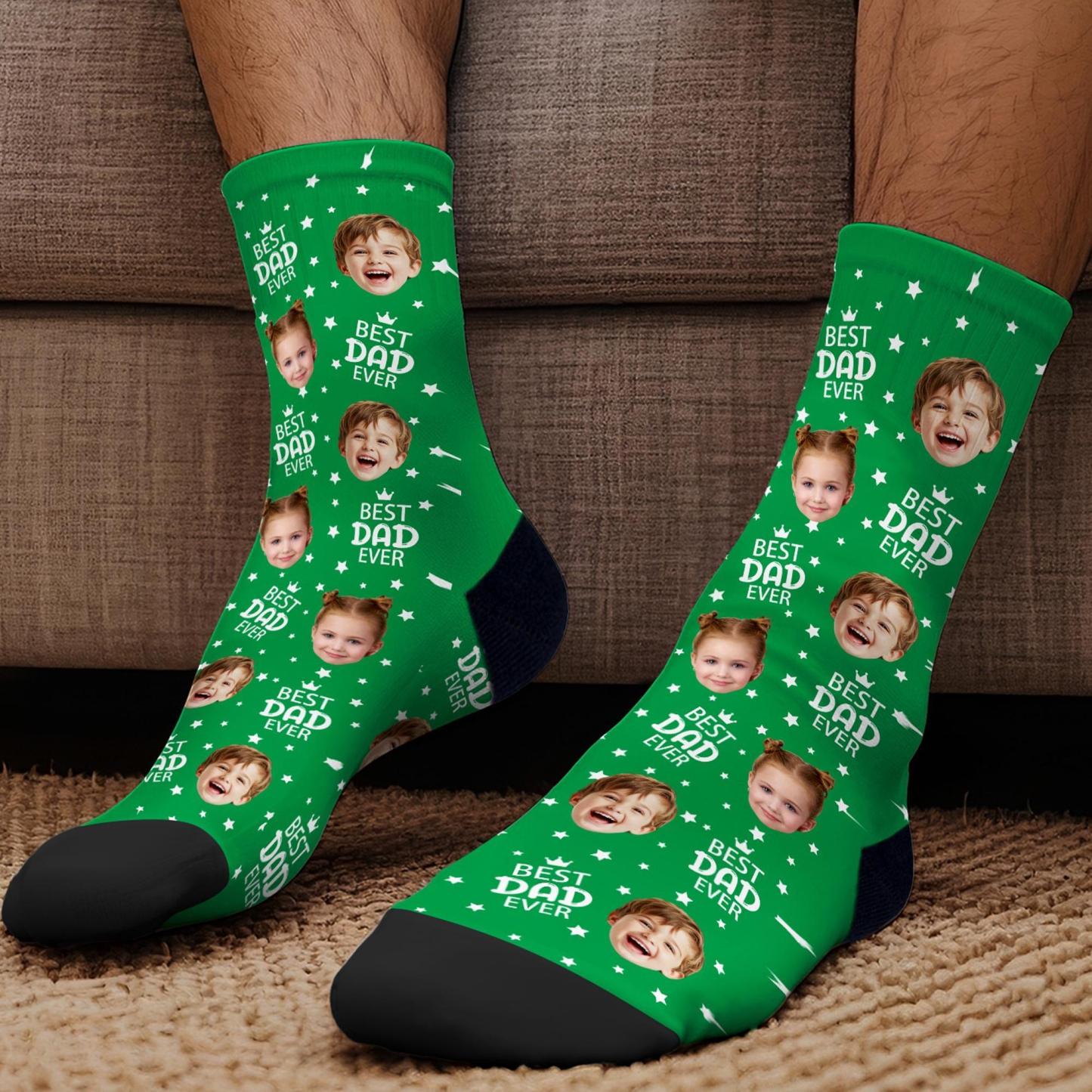 Custom Face Socks Personalized Photo Socks for Dad Fathers Day Gift - MyFaceSocksUK